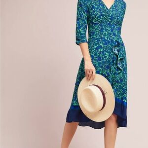 Maeve by Anthropology Ruched Wrap Dress